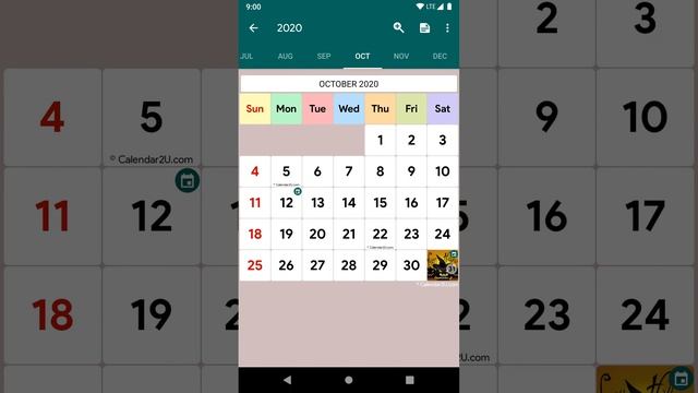 Calendar2U California Calendar Android App v3.3.2 смотреть онлайн