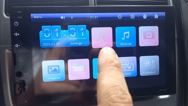 1 Din H-Tech : central multimídia HT-2722 Funções e Detalhes смотреть онлайн