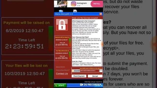 Fake Windows XP Virus:WannaCry