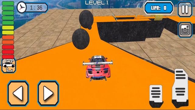Car Simulator Game - Car Stunt Racing Turbo Drift Mega Ramps - Android ios Gameplay смотреть онлайн