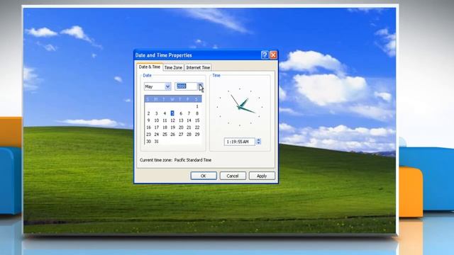 Windows® XP: How to change date and time смотреть онлайн