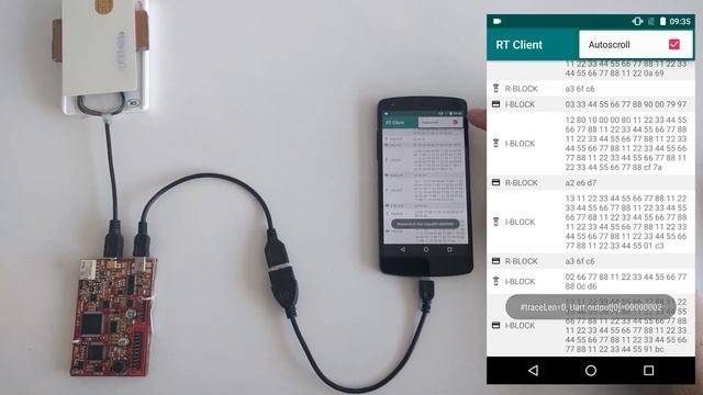 Proxmark3 ISO14443A real time sniffing Android application demo смотреть онлайн