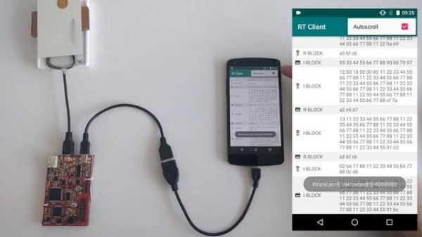 Proxmark3 ISO14443A real time sniffing Android application demo