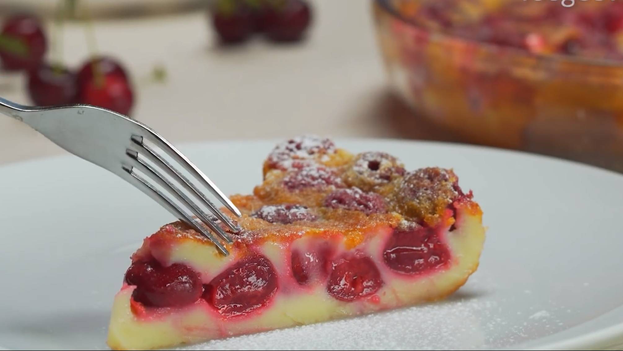 Клафути с вишней - классический рецепт смотреть онлайн