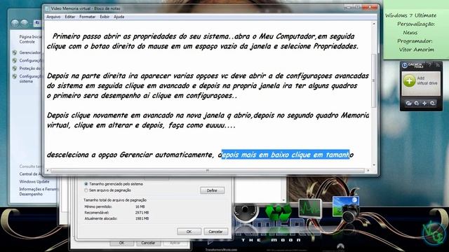 Como colocar memoria virtual windows 7 смотреть онлайн