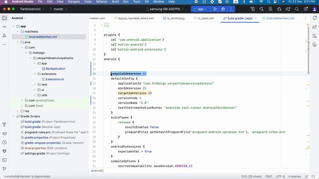 Resolving the 'compileSdkVersion Deprecated' Issue in Android Development" смотреть онлайн