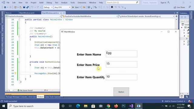 C# WPF Databinding using Datacontext between Textboxes and Custom class Objects - Ivalueconverter смотреть онлайн