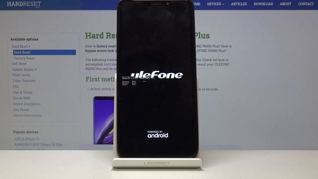 Hard Reset ULEFONE P6000 Plus - Wipe Data / Bypass Screen Lock смотреть онлайн
