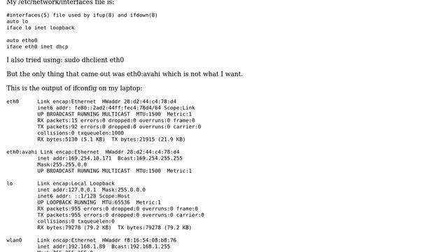 Unix & Linux: ifconfig not showing ip address under eth0 смотреть онлайн