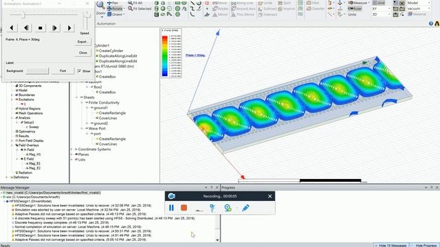 SIW WAVEGUIDE ANUMATION смотреть онлайн