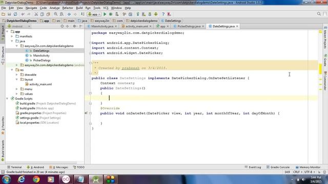 Android Studio Tutorial - 21 - Creating a Date Picker смотреть онлайн