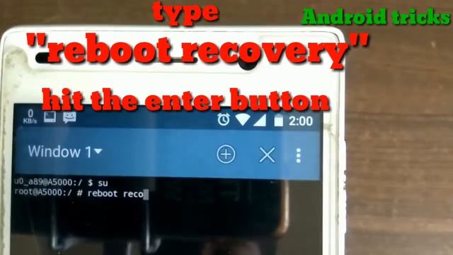 Reboot To Recovery By Using Terminal Emulator