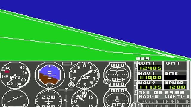subLOGIC Flight Simulator II for Commodore 64 смотреть онлайн