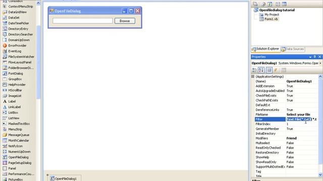 VB.NET Tutorial 44 - OpenFileDialog (Visual Basic 2008/2010) смотреть онлайн