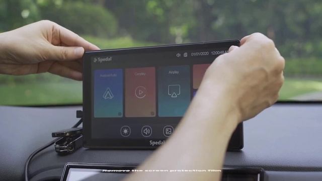 Spedal 9 Inch Wireless Apple Carplay & Android Auto, Portable IPS Touchscreen смотреть онлайн