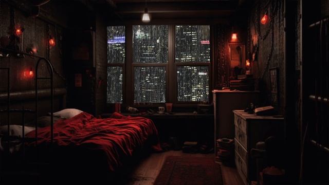 Rain by Window | The City Night in Pouring Rain helps you have a Deep Sleep after a Long Tiring Day смотреть онлайн