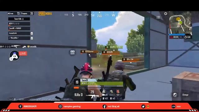 VAMPIRE GAMING[Hindi] PUBG Mobile : 👍 stream | Playing Squad I S3- MATCH 16 | Streaming with Turni смотреть онлайн