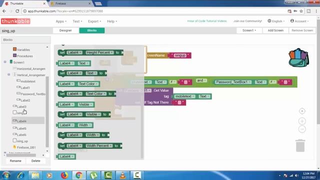 Thunkable Tutorial - How to create user Login/Signup Screen for Android App in thunkable part - 2 смотреть онлайн