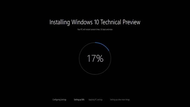 Windows 10 March Technical Preview - New Installation Interface смотреть онлайн
