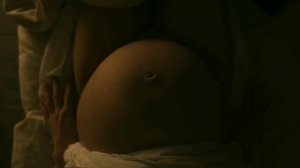 pregnant belly scene
