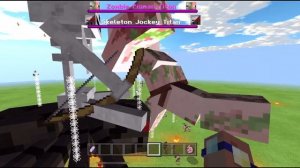Skeleton jockey titan vs zombie pig man titan Minecraft mob battle