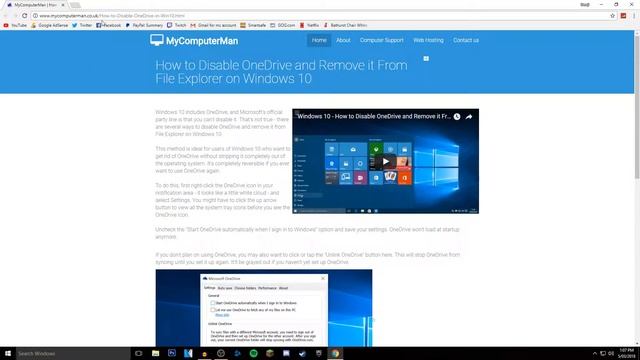 How to Remove One Drive from Windows 10 (2018) смотреть онлайн