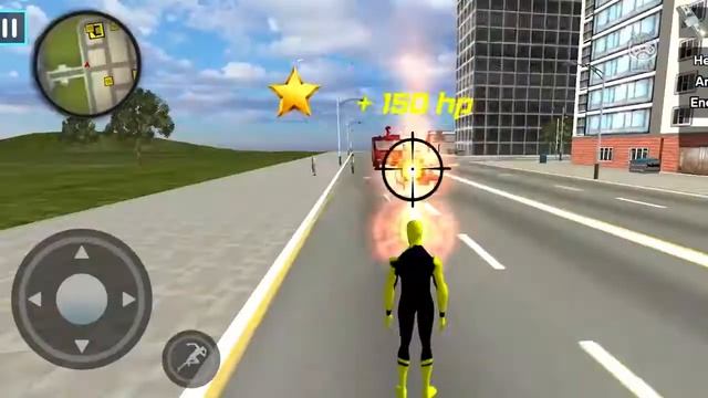 Yelllow Spider Rope Hero Ninja Gangster Crime Vegas City Android Gameplay #1 смотреть онлайн