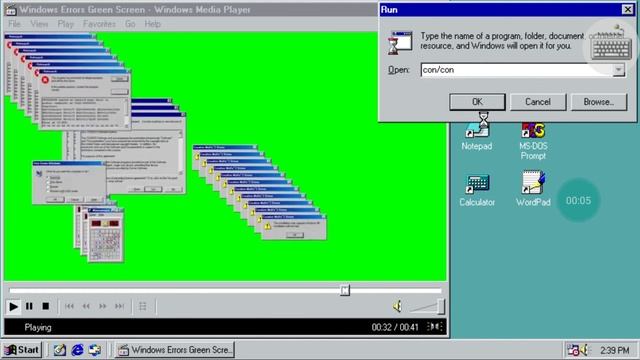Error Windows XP And Windows 95 And Windows 98 Green Screen Has BSOD смотреть онлайн