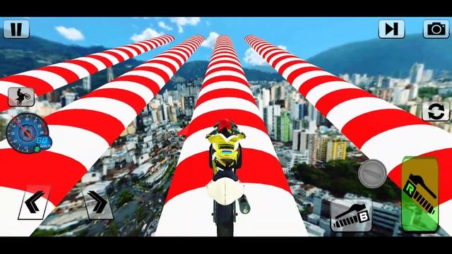 Bike Impossible Tracks Race: 3D Motorcycle Stunts- Best Android IOS Gameplay смотреть онлайн