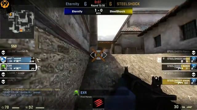 SteelShock vs. Eternity | Achtelfinale, Mad Catz Invitational Cologne | de_mirage Map 2 смотреть онлайн