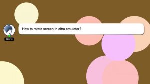 How to rotate screen in citra emulator?