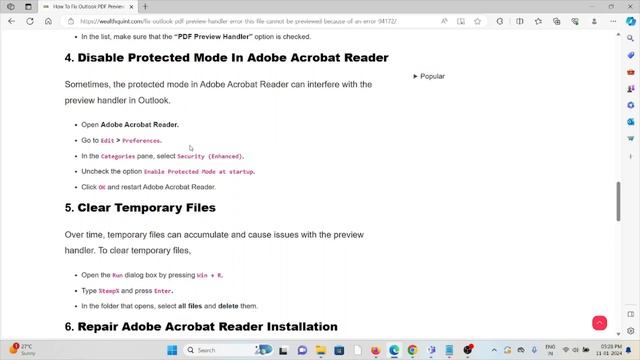 How To Fix Outlook PDF Preview Handler Error This File Cannot Be Previewed Because Of An Error