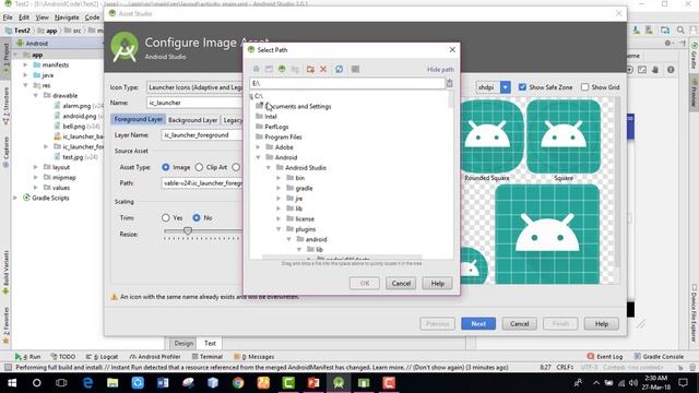 How to change App icon & play Store Icon in Android Studio смотреть онлайн