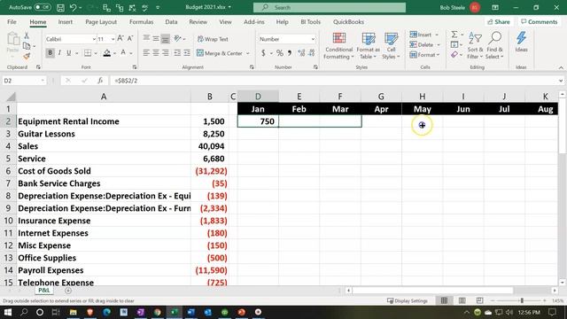 Budgeted Income Statement Excel 11.03 QuickBooks Pro 2021 смотреть онлайн