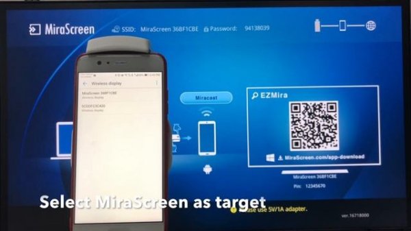 MiraScreen Wireless Android miracast mirroring and streaming with EZMira