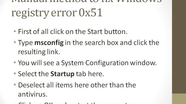 Fix Windows Registry Error 0x51 смотреть онлайн