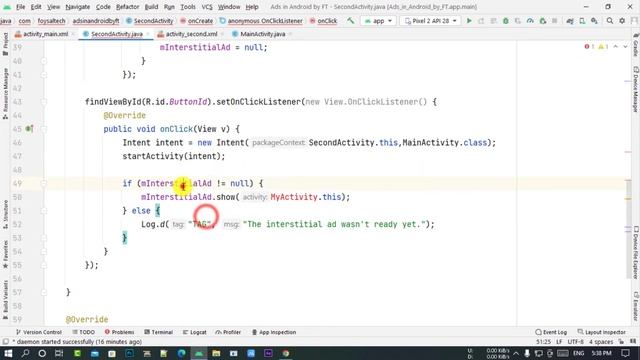 How To Implement Admob Interstitial Ads Bangla Android Studio |On Button Click Show Interstitial Ad смотреть онлайн