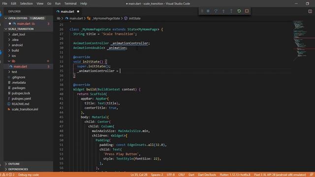 Flutter Animation Widget | 06 | ScaleTransition | Animation,Tween, FloatingActionButton | Speed Cod смотреть онлайн