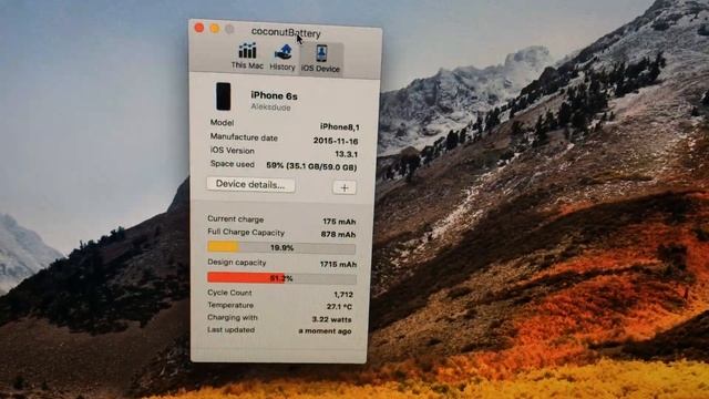 Is apple's iphone health battery settings app accurate? NOT FOR ME. See Coconut Battery App. смотреть онлайн