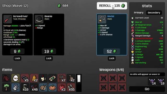 10,000 Movement Speed! I'm Blinking Across The Map! | Brotato смотреть онлайн