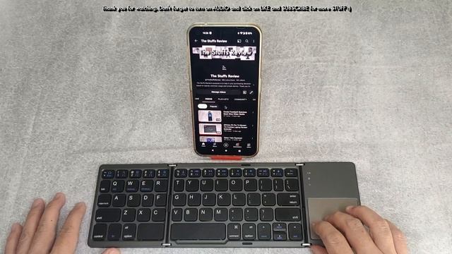 Foldable Bluetooth Keyboard With Touchpad (Three Layer Folding Touchpad Keyboard)