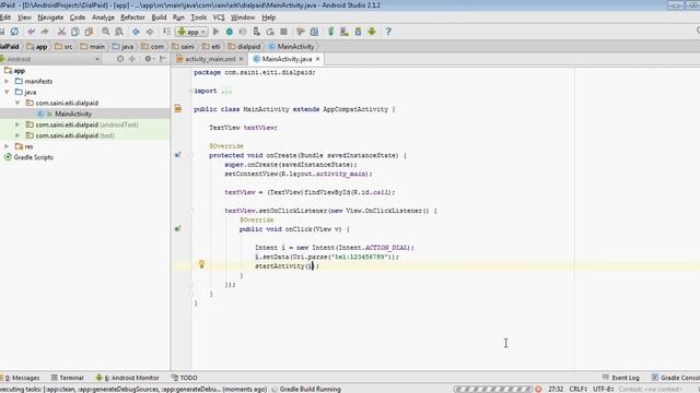 ActionDial in android studio || How to use action смотреть онлайн