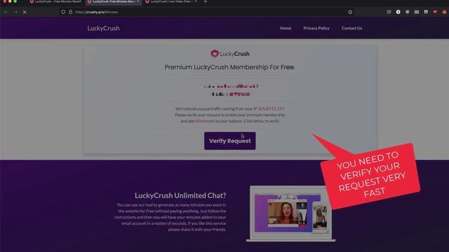 Chat In LuckyCrush For Free - Unlimited Minutes