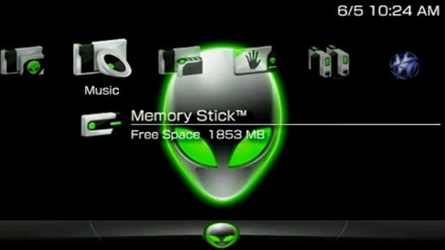 PSP Theme Alienware Theme Lime Green Edition PSP-Themes.NET смотреть онлайн