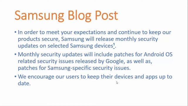 Samsung Android Security Updates for Phones -(Monthly Updates) смотреть онлайн