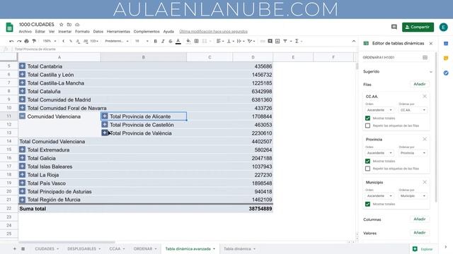 📊 Curso Google Sheets Avanzado ✅ Tablas dinámicas agrupadas смотреть онлайн