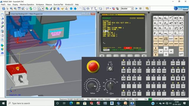 VMC Simulation 7 | G51.1-Mirror Command in Hindi | SwanSoft CNC Simulator | M98 & M99 in Hindi | VM смотреть онлайн