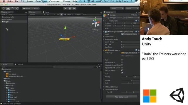 Andy Touch, Unity, "Train" the Trainers workshop 3/5 смотреть онлайн