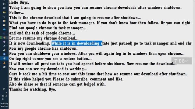Resume chrome downloads after Windows shutdown. Simple procedure смотреть онлайн