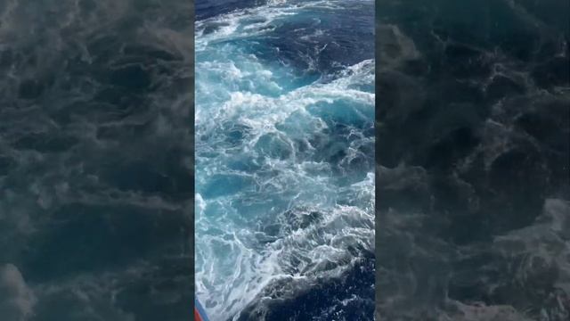 Ship Propeller View, Ship Sailing In Calm Sea 🌊 Aft View #sailing #ship #propeller